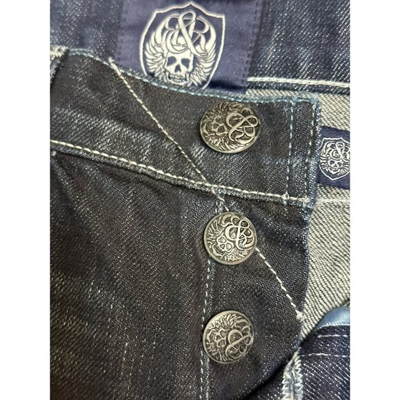 Rock & Republic Women's 10 Bernie Bootcut Dark Wash Distressed - Picture 10 of 14